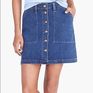 JCrew High-Waisted Denim Skirt